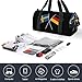 German Swedish Friendship Flag Small Gym Bag Travel Duffle Carry On Weekender Bags with Shoe Compartment