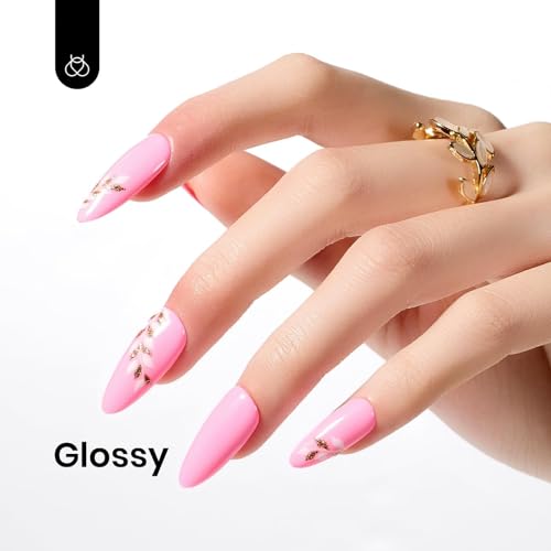 Image of Beetles Pink Gel Nail Polish 15ML Soak Off UV Gel for Pastel Nail Art