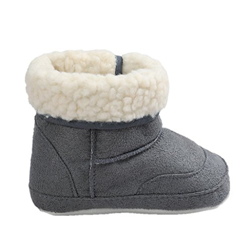 Butterme Bebé Zapatos de Felpa Cálidos para Bebés Botas de Nieve Botas de  Cuna Blandas Botas para Niños de 0 a 18 Meses 11CM,Gris bin-ovation.com
