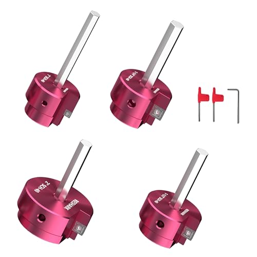 4 Pcs PVC Pipe Reamer Kit, PVC Fitsting Saver, Plastic Pipe Fitsting Reamer Socket Saver Plumbing Tool Includes 1'', 1 1/4'', 1 1/2'', 2'' for Schedule 40 Fits Standard 1/2' Drill