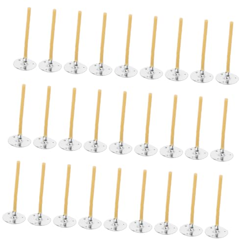 PHENOFICE 100pcs Candle Wicks with Base Durable DIY Candle Making Supplies for Craft Projects Birthday Parties and Festivals