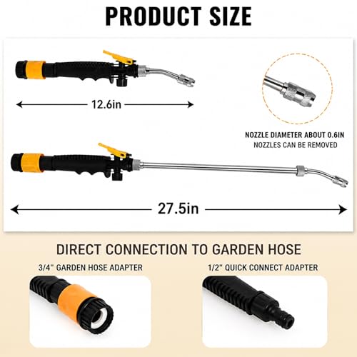 Image of RV Water Heater Anode Rod & RV Water Heater Tank Rinser - 4.5 inch L x 1 /2 inchNPT Thread Magnesium Rod and Water Heater Flush Wand, Replacement Part compatible with Atwood Water Heater 11553