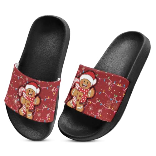 Image of Unisex Slides for Girls Boys Comfortable Slippers Slides Non-slip Shower Shoes House Fashion Thick for Indoor & Outdoor Gifts