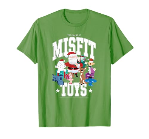 Rudolph Island of Misfit Toys Varsity Style Retro Christmas T-Shirt