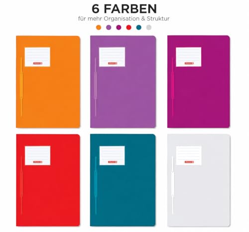 Brunnen | 12 Schnellhefter FACT!pp (A4, aus transluzentem PP, mit Namensschild, mit Einstecktasche innen) (12 Farben)