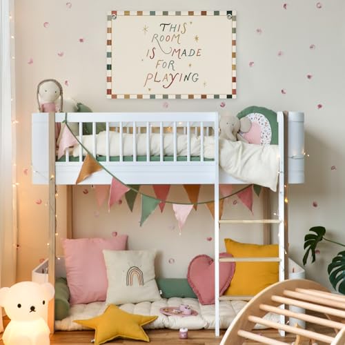 Image of XYDEG Playroom Decor Canvas Banner, Boho Nursery This Room Is Made for Playing Flag Wall Decor, Playroom Wall Hanging Flag Decorations for Kids Boy Girl Nursery Toddler Room Bedroom, 30x20 Inch