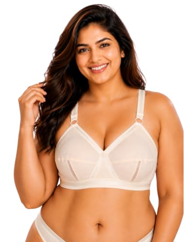 Image of SONA Perfecto Plus Size Cotton Full Coverage Bra for Women Heavy Bust