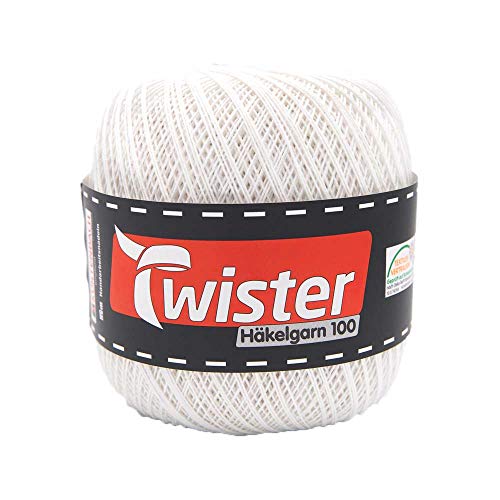 Häkelgarn Twister - Weiß - 100g