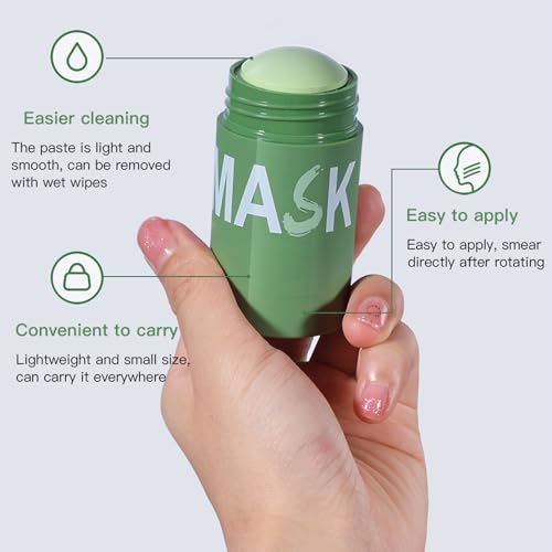 Green Tea Mask Stick,Green Tea Mask Stick Blackhead Remover, Green Tea Face Mask for Purifying,Moisturizing,Oil Control Reduce for Women And Men,All Skin Types (B) - Image 5