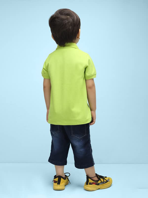 Nusyl Number Two Printed Lime Green Infants Polo T-Shirt - NUICPTH0173 - Image 2 thumbnail