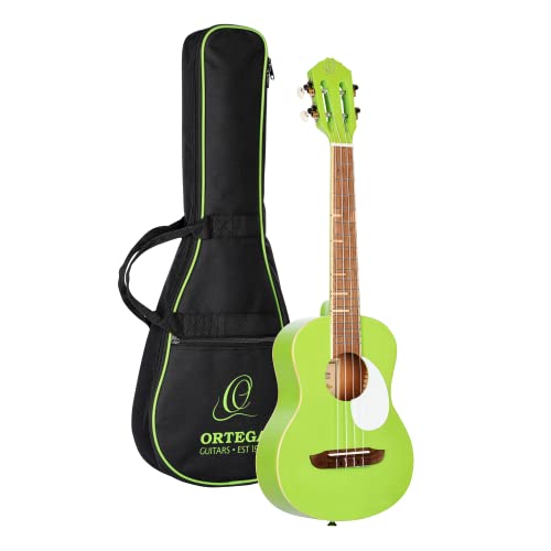 Ortega Guitars Ukulélé Ténor vert – Série Gaucho – housse incluse – corps Agathis (RUGA-GAP) - Les Beatles, Paul McCartney, John Lennon, RIngo Starr, George Harrison Ortega Guitars Ukulélé Ténor vert - Série Gaucho - housse incluse - corps Agathis (RUGA-GAP)