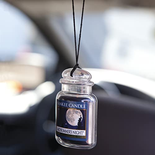 Image of Yankee Candle 1220877E Car Jar Ultimate Air Freshener, Midsummer's Night, Clear white