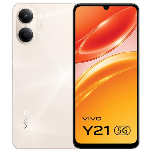 Image of vivo Y21 5G (Champagne Gold, 8GB RAM, 128GB Storage) with No Cost EMI /Additional Exchange Offers