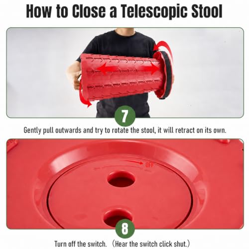 Image of Doseno Collapsible Stool, Foldable Portable Stool for Adults, 1-Pack