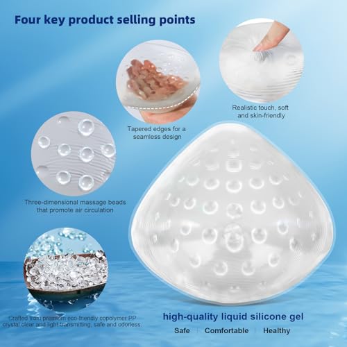 Prothèse mammaire pour la natation en silicone imperméable insert concave post-mastectomie - 6