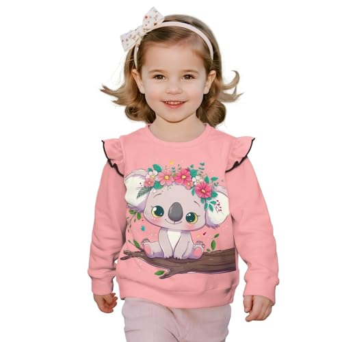 HUIACONG Long Sleeve Shirt for Girls Tshirts for Kids Toddler Tee Shirts