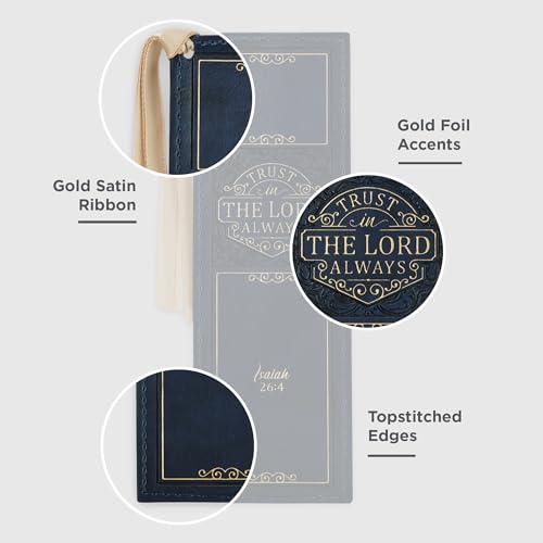 Image of Christian Art Gifts Faux Leather Scripture Bookmark: Trust in the Lord