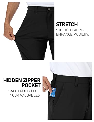 Specialmagic Slim Fit Golf Pants For Men Casual Stretch Lightweight Dress Waterproof Summer Work Business Pants Black 34 #TOP1