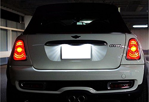Nslumo Led Rear License Plate Light Bulb Assembly Directly Fit Replacement For 2006-2014 2Nd Gen Minicooper R56 R57 R58 Coupe R59 Roadster #TOP5
