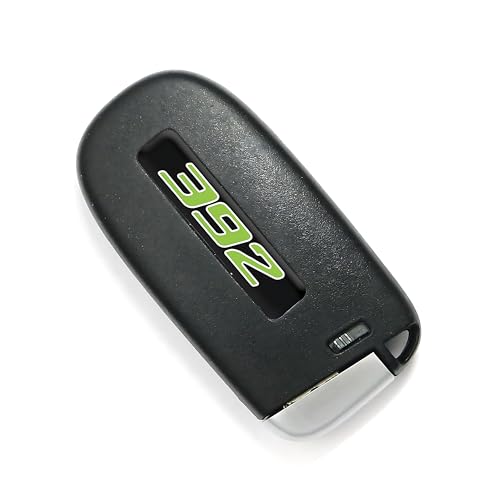Image of TOOLEPIC for Dodge Challenger Charger Durango and Jeep Grand Cherokee Key fob Badges 2015-2024-Set of 2 - Finest Stickers Inlays Emblems Accessories for 392 Hemi, Ideal for Decals -Sublime Green