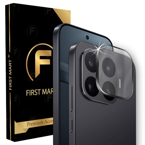 Image of FIRST MART Black Camera Ring Guard Protector for Xiaomi 17T | Tempered Glass with Metal Alloy Rings, HD Clear, Scratch Resistant, Case-Friendly | Pack of 1