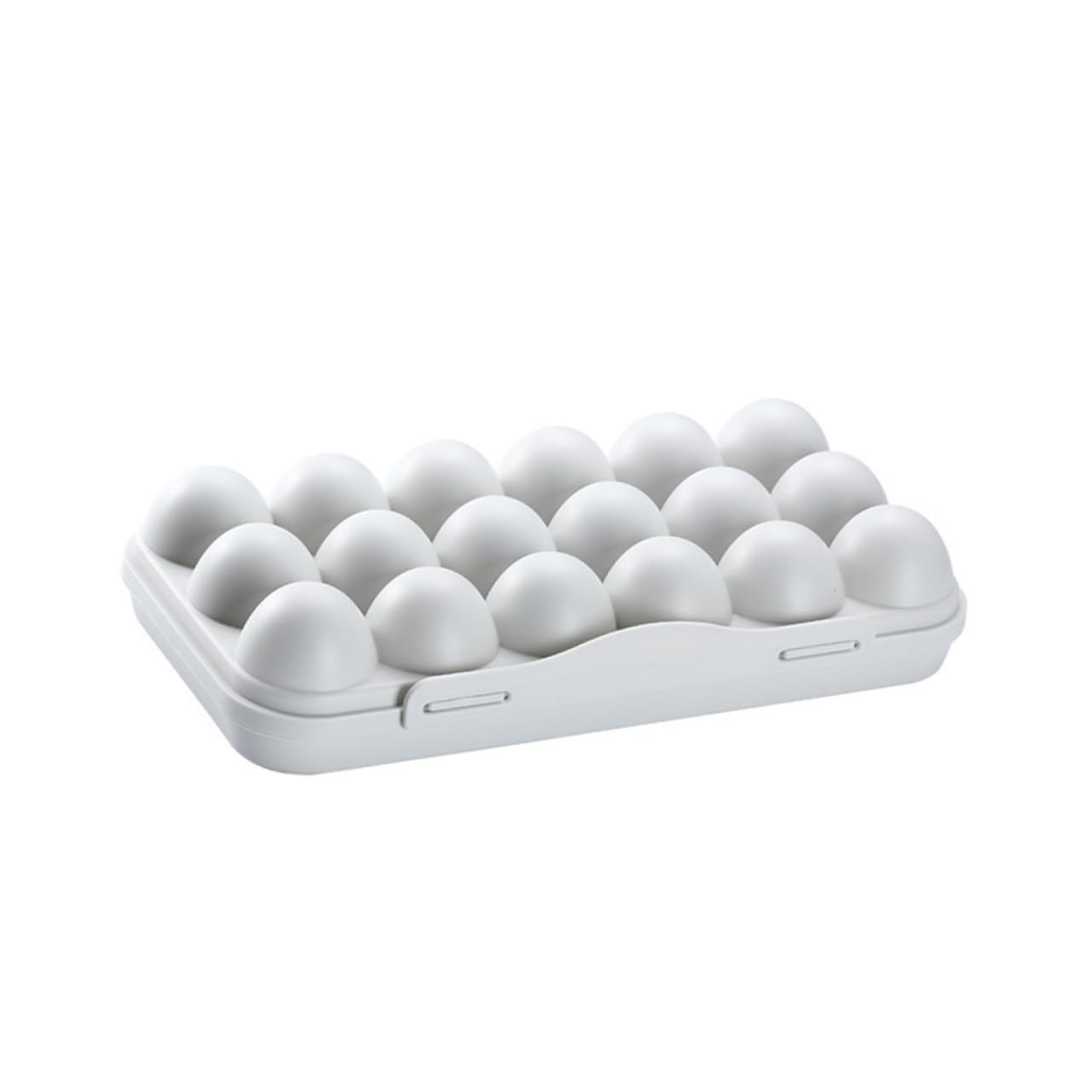 BESTonZON 2 Piezas 18 Cajas De Almacenamiento con Tapas Contenedor De del Refrigerador Organizador De Porta con Tapa Huevera De Despensa Bandeja De Superpuesto