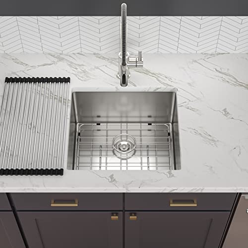 Undermount Bar Sink - Lofeyo 17" X 17" Square Wet Bar Prep Sink Stainless Steel 16 Gauge Round Corner Single Bowl Undermount Kitchen Sink Basin #TOP1
