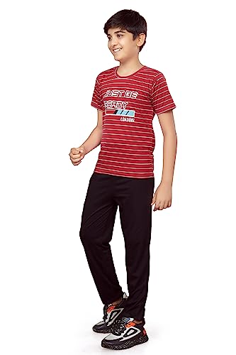 Image of Kids Night Suit for Boys - Cotton Set of Pyjama & T-Shirt Sleepwear - Lightweight & Comfortable Night Wear for Kids