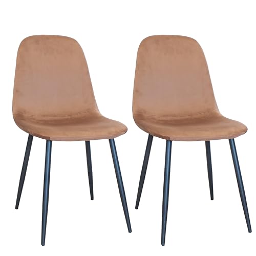GARDENIA Becky Chaises, allié Alliage d'acier Tissu Velours, Rouille, 2