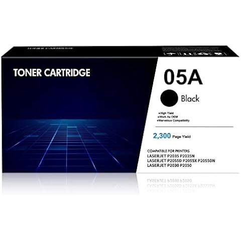 Arcon 2-Pack Compatible 05A 05X CE505A CE505X CE505D CE505AD CE505XD Toner Cartridge Replacement for HP LaserJet P2035 P2055DN P2035N P2055 P2055D P2055X P2030 P2050 Black Cover