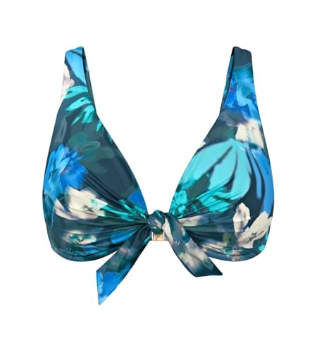 Triumph Summer Fleur W Top de Bikini, Turquesa-Dark Combination, 48 para Mujer