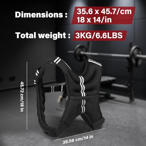 Image of Weighted Vest 6LB | 35LBS - Body Weight Vests Adjustable with Ironsand /Iron Block, for Walking, Strength Training, Running, Jogging, Functional Training, Bodyweight Training,for Man and Women