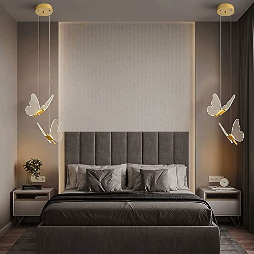 Lámparas de suspensión LED modernas con diseño de mariposa para decorar una sala de estar elegante 3