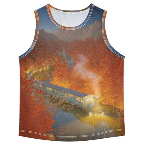 Fall Fantasy Trip Boys Tshirts Tank Tops Sleeveless Kids Vest Kids Shirts for Travel Volleyball Running Cycling 3T