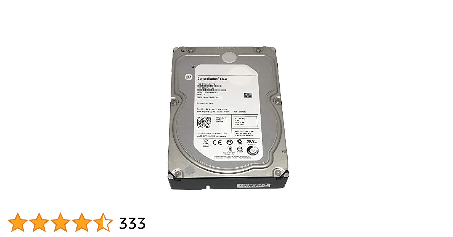 PCパーツ SEAGATE - Seagate 4TB,2TB Constellation ES.3 HDD 9ZM270-046 Seagate CONSTELLATION ES.3 4TB 7.2K RPM 6Gb/s 3.5