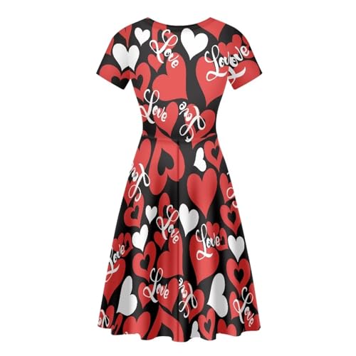 Image of Biyejit Women's Summer Casual Short Sleeve T-Shirt Swing Dress Crew Neck Plus Size S-4XL