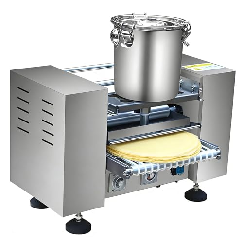 Crepe Mille de alta capacidad, grosor de 0.000 a 0.04 pulgadas, 200-300 rebanadas/H, velocidad ajustable, para pasteles Mille Crepe, panqueques, envolturas de rollos de huevo y tiendas de postres de