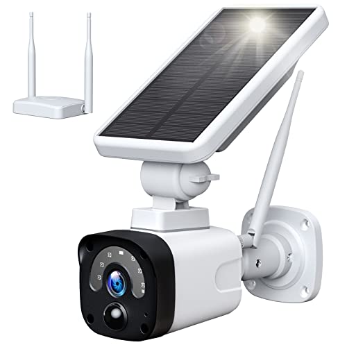 Security Camera Outdoor,Wireless WiFi Solar Security Camera Without USB Charging,Home Surveillance Camera with 2-Way Audio, Motion Detection, 1080P Night Vision, IP65 Waterproof