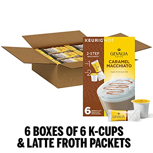 Gevalia Frothy 2-Step Caramel Macchiato Espresso K-Cup Coffee Pods 