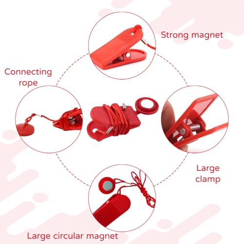 VTYTZZ 2 Stück Universal-Sicherheitsschlüssel Magnetischer Sicherheitsschalter,Treadmill Safety Key - Universall Ersatzteil,Sicherheitsstoppschalterschlüssel,Für Laufbänder Und Laufmaschinen