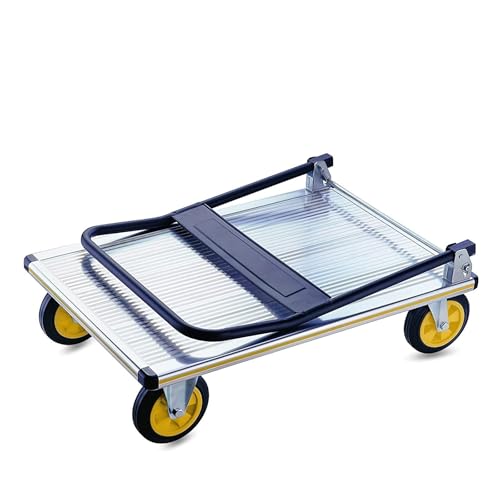 Carretilla plegable de aleación de aluminio con ruedas y plataforma miniatura 3