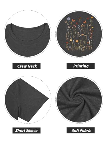 GEMLON Graphic T-Shirts for Women Loose Print Short Sleeve Tops Summer Casual Tees Shirt - Image 6