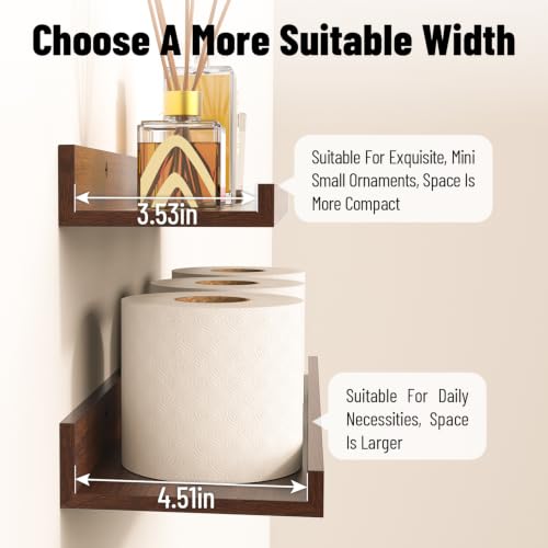 Image of BAYKA 15.7x4.13 Floating Shelves for Wall,Room Decor,Raised Lip,4 Pack