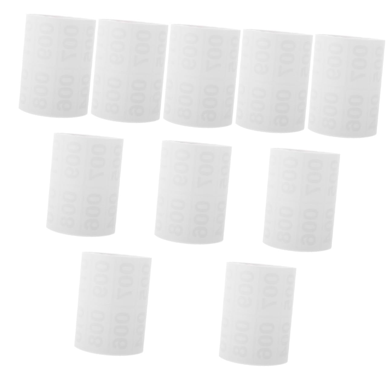 10 Rollos pegatinas pestañas autoadhesivas etiquetas autoadhesivas pegador de número de inventario etiqueta impermeable buzón etiquetas adhesivas parcheadores de números de almacén SHINEOFI