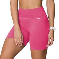 SELENE Short Sem Costura Canelado Academia Fitness Feminino Adulto, Rosa, P