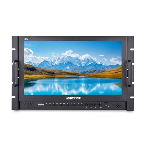 Image of ANDYCINE C173S3 17.3 inch Inch 7RU Rack Mount Broadcast LCD Director 1920x1080 Resolution 4K HDMI 3G-SDI Input and Output Broadcast Production Monitor,Desktop Director's Monitor with YPbPr, Video