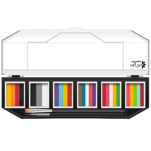 Maydear Face Painting Kit for Kids Adults, 6×10gm Professional Makeup Split Cake Palette, Safe and Non-Toxic Water Based Rainbow Face Body Paint Set for Parties, Halloween, Christmas