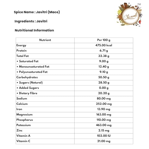 Chounk Spice Javitri 50 Grams | Javitri Spices Whole | Premium Japatri - Whole Spices | Mace Indian Spice