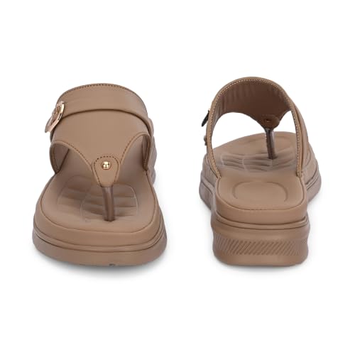 Image of Moshun Women's Thong Sandals /Flip-Flops | Bounce Back Technology with Arch Support | Women Footwear for Office| Doctor Sandal | Orthopaedic Sandal for Office, Travel & Outdoor