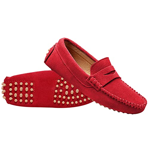 Image of rismart Boys Girls Slip on Loafers Casual Flat Kids Moccasin Slippers